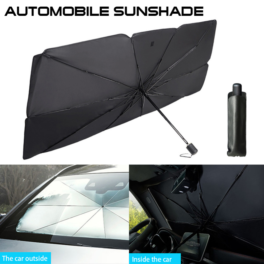 57" Car Windshield Sun Shade Foldable Umbrella Front Window Cover Viso