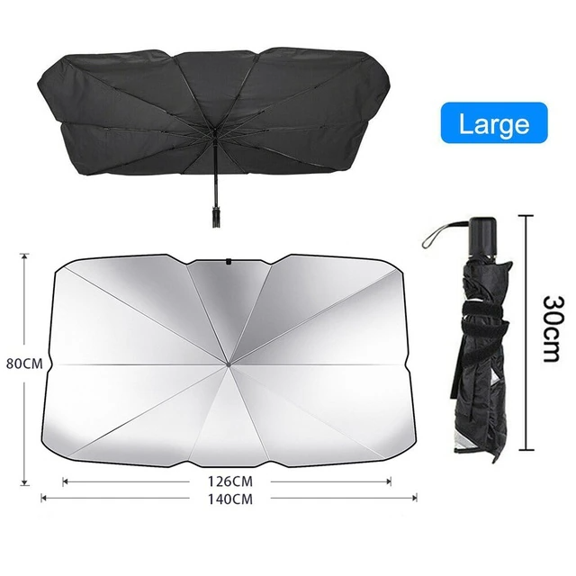 57" Car Windshield Sun Shade Foldable Umbrella Front Window Cover Viso