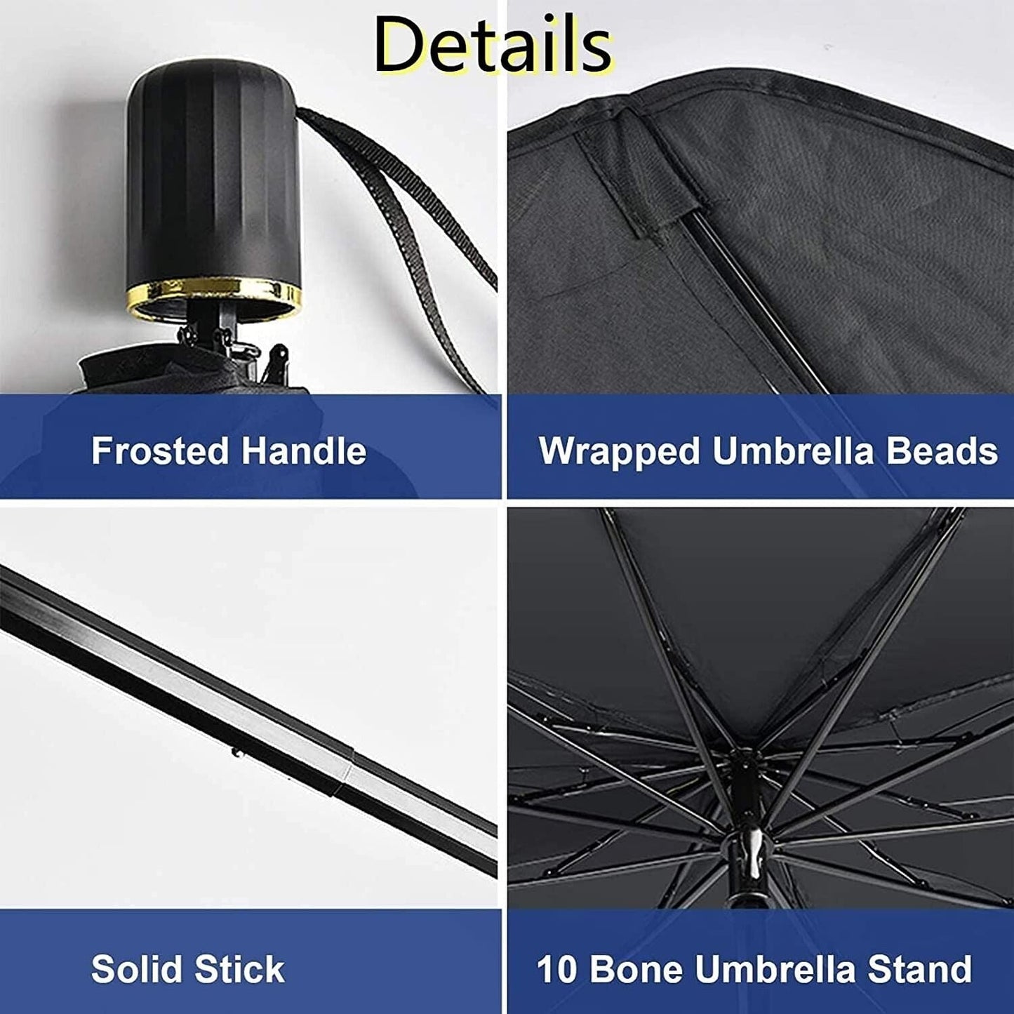 57" Car Windshield Sun Shade Foldable Umbrella Front Window Cover Viso